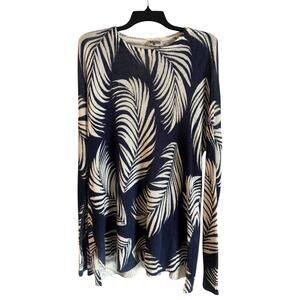 Show Me Your Mumu Bonfire Blue Boca Palm Oversized Long Sleeve Knit Sweater M